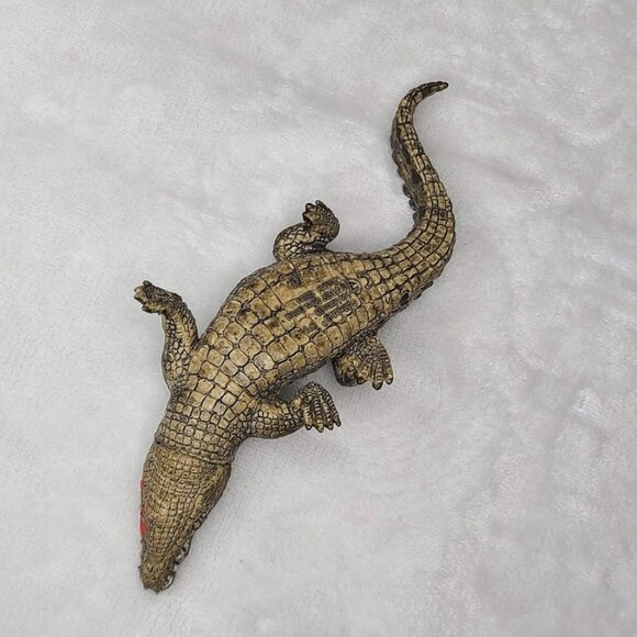 2014 Schleich Alligator Crocodile Collectible Toy Figure Movable Jaw 7" Retired - Picture 9 of 11